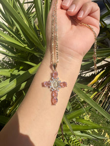 Pink Cross necklace