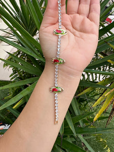 Colored Virgencita bracelet
