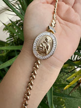 Load image into Gallery viewer, Round Clear stone Virgencita bracelet